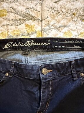 Eddie Bauer Dark Blue Slightly Curvy Skinny Jeans size 10